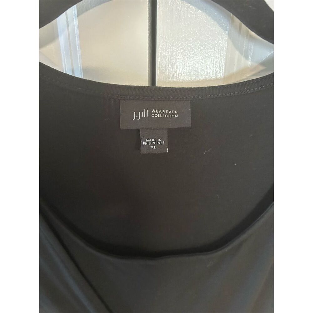 J.Jill Wearever Women's XL Black Sleeveless Tie-Waist Midi Dress - Picture 3 of 8